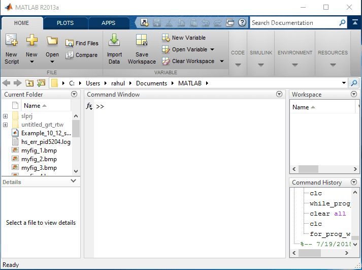 set matlab default program