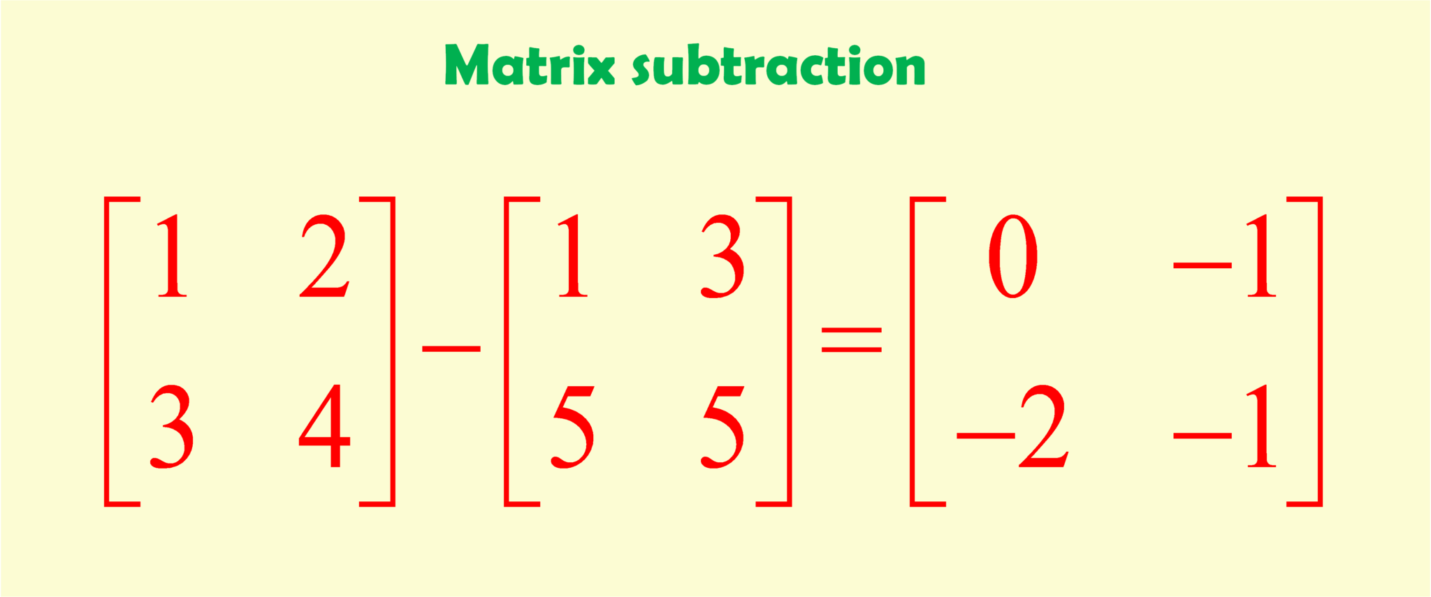 How To Add And Subtract Matrix