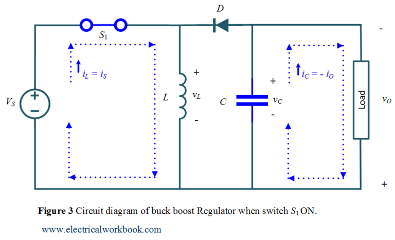 Buck Boost Regulator Circuit Diagram Waveform Modes Of Operation And Theory Electricalworkbook 8689