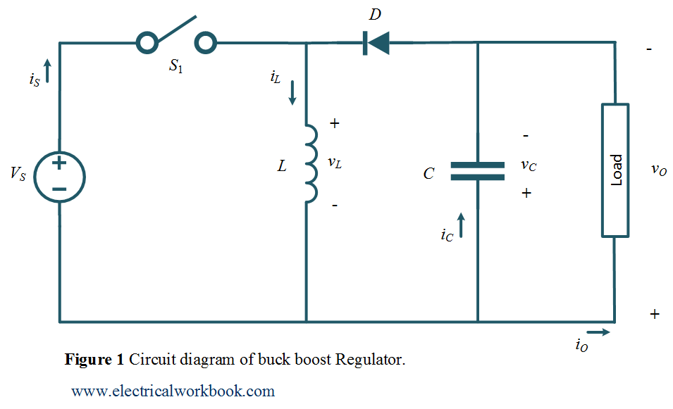 Circuit diagram of buck boost Regulator