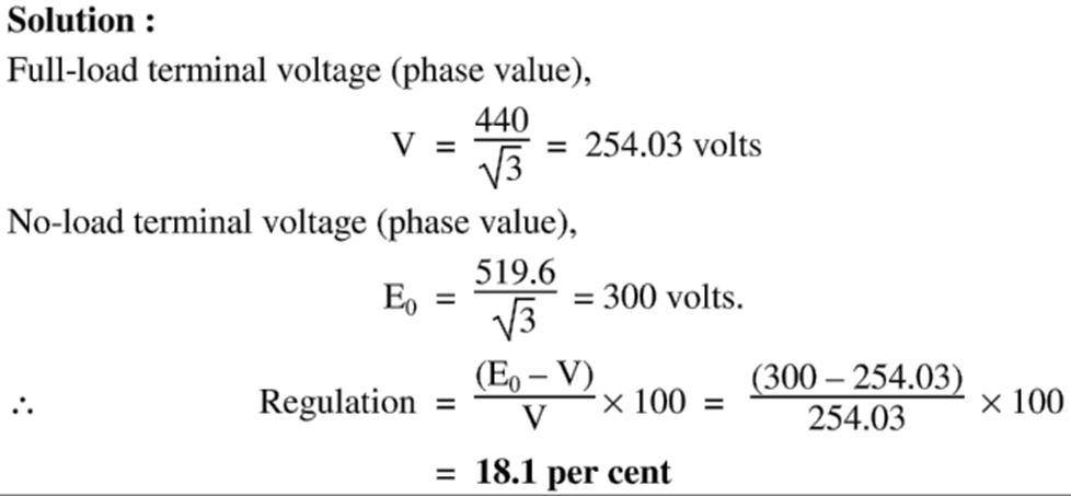 Solved problems on Voltage Regulation