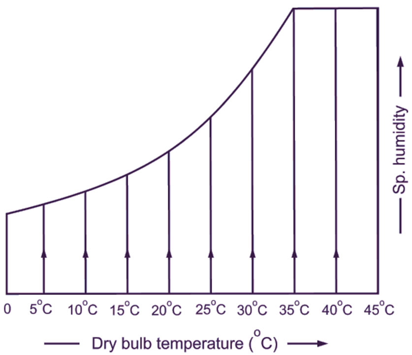 Dry bulb temperature lines