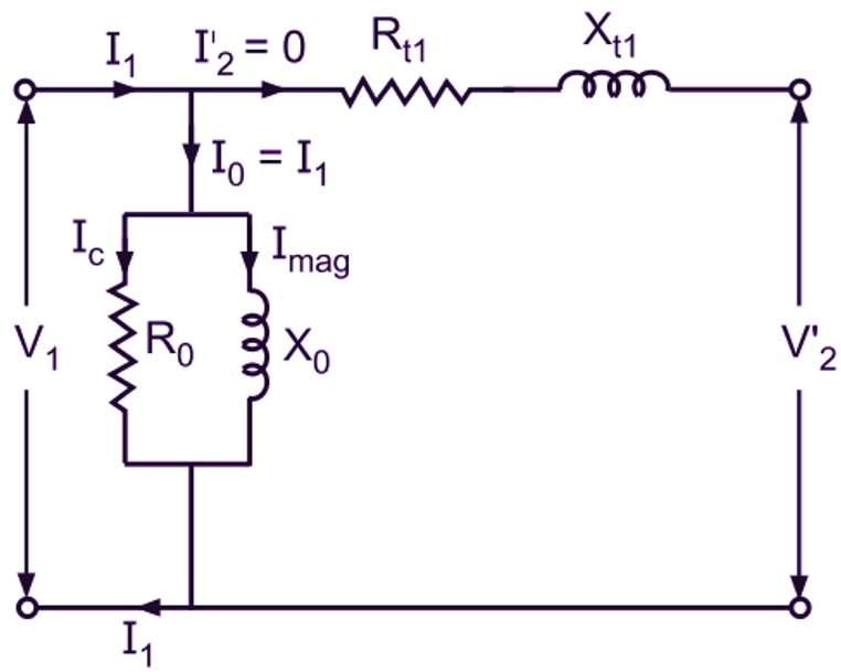 Equivalent circuit of a transformer