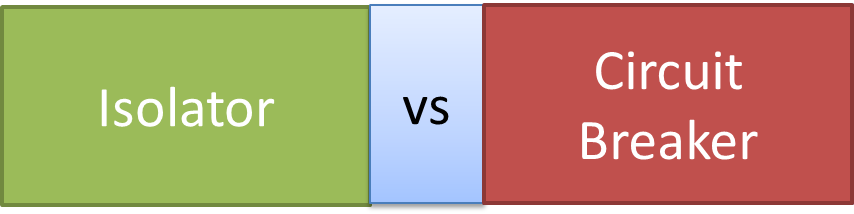 Difference between Isolator and Circuit Breaker