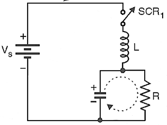Thyristor Class A Commutation circuit diagram