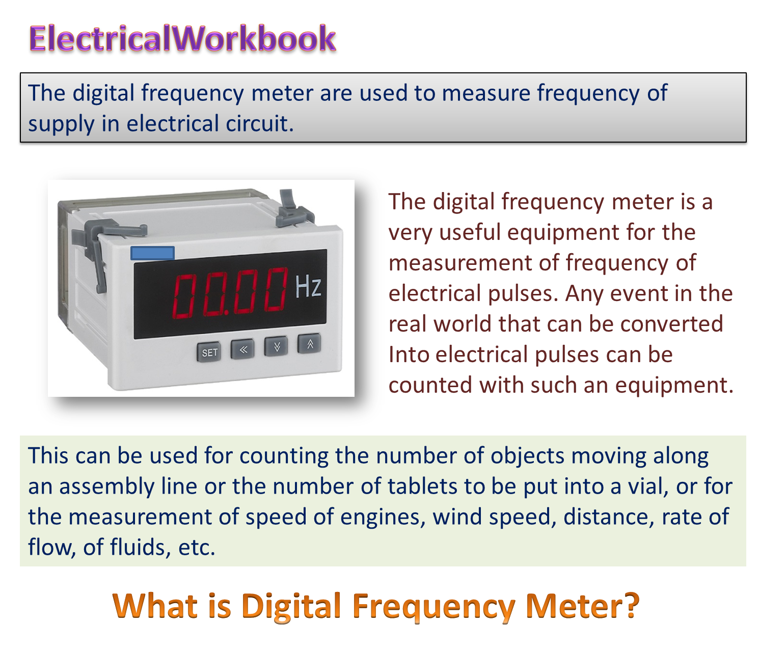 What is Digital Frequency Meter Working Diagram
