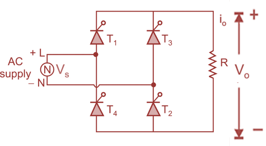 What Is Single Phase Full Wave Controlled Rectifier Working Circuit 